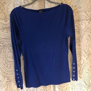 Ralph Lauren ribbed royal blue long sleeve. Size M